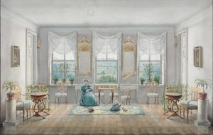 El salón en la casa solariega Gorki, 1831