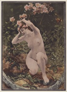 Dryad, ninfa del árbol de la mitología griega (lito de color)