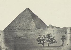 Pirámide de Keops, Egipto Medio, 1849-51, impreso 1852 de Aimé Rochas