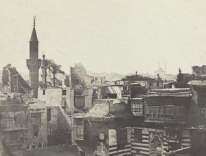 Vista general tomada al oeste, El Cairo, 1849-51, impreso 1852 de Aimé Rochas