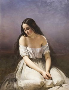 Una joven arrodillada, 1839 de Aimée Brune Pagès