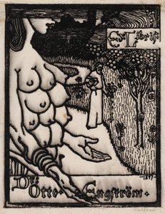 Exlibris del Dr. Otto Engström de Akseli Gallen-Kallela