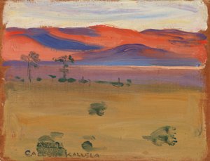 Puesta de sol en la sabana de Akseli Gallen-Kallela