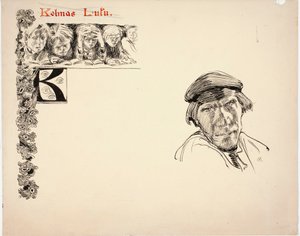 La lección de lectura de Akseli Gallen-Kallela