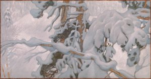 Invierno, estudio para los frescos del mausoleo Jusélius de Akseli Gallen-Kallela