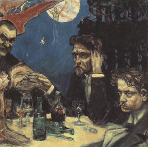 El Simposio, Estudio Derecho Jean Sibelius, 1894 de Akseli Gallen Kallela