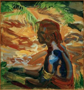 Kikuyu en la orilla del río de Akseli Valdemar Gallen Kallela