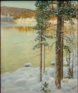 Lago congelado, Ruovesi de Akseli Valdemar Gallen Kallela