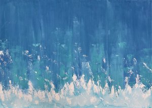 Velvet Ocean, 2023 (acrílico, técnica mixta sobre lienzo) de Akturk Yasemin