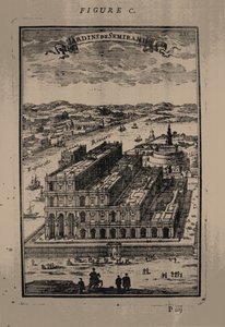 Jardines colgantes de Semiramis, 1683 de Alain Manesson Mallet