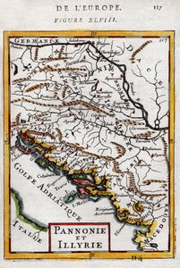 Mapa de Hungría y los Balcanes 1683