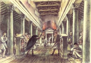 Interior del Templo de Mitra de Alan Ernest Sorrell