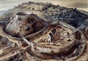 Castillo de Totnes, siglo XIV, c. 1960s de Alan Ernest Sorrell