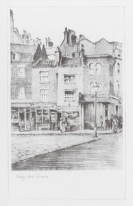 Londres Lanes: Drury Lane Corner (litografía)
