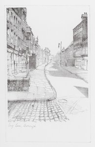 London Lanes: Long Lane, Borough (litografía) de Alan Stapleton