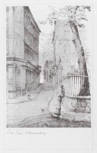 London Lanes: Love Lane, Aldermanbury (litografía) de Alan Stapleton