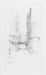 London Lanes: Shoe Lane (litografía) de Alan Stapleton