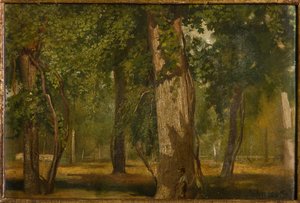 La madera (óleo sobre tabla) de Albano Lugli Carpi