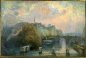 La Cité, París, mañana de otoño de Albert Charles Lebourg