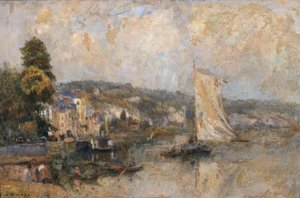 El Sena en La Bouille, cerca de Ruán, hacia 1904 (óleo sobre lienzo) de Albert Charles Lebourg