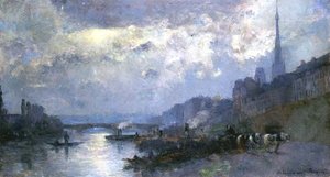 El Sena en Ruan de Albert Charles Lebourg