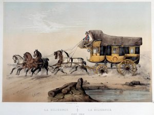La diligencia. Litografía de Albert Adam (1870) París, Museo Carnavalet