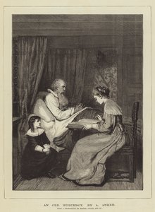 Un viejo hugonote de Albert Anker