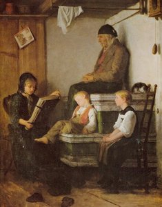 Tarde de domingo de Albert Anker