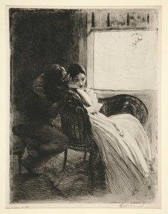 el coqueteo (coqueteo) de Albert Besnard