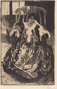 El vestido de seda (La robe de soie) de Albert Besnard