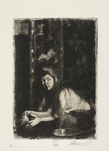 Mujer con un jarrón de Albert Besnard