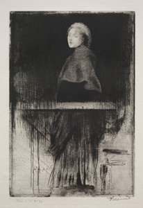Mujer con capa de Paul Albert Besnard