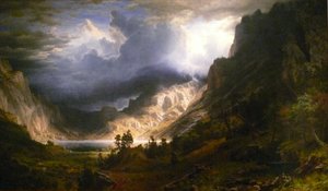 Una tormenta en las Montañas Rocosas, Monte Rosalie de Albert Bierstadt