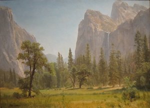 Cataratas Bridal Veil, Valle de Yosemite, California de Albert Bierstadt
