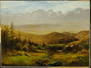 En las estribaciones de las Montañas Rocosas de Albert Bierstadt