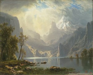 En las Sierras / Lago Tahoe de Albert Bierstadt