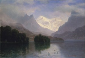 Escena de montaña de Albert Bierstadt