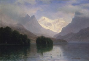 Escena de montaña de Albert Bierstadt