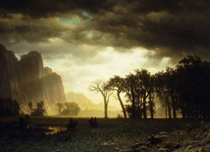 Tormenta pasajera en Yosemite de Albert Bierstadt