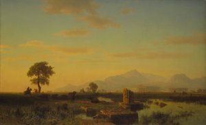Ruinas de Paestum de Albert Bierstadt