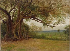 Estudio para "El desembarco de Colón", 1892 de Albert Bierstadt