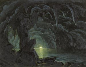 La Gruta Azul, Capri de Albert Bierstadt