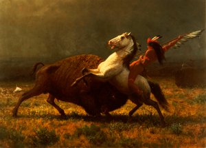 El último de los búfalos, c.1888 de Albert Bierstadt