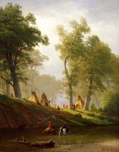 El Río Lobo, Kansas, c.1859 de Albert Bierstadt