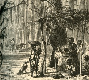 Una escena al borde del camino cerca de Charleston, 1872 de Albert Bobbett
