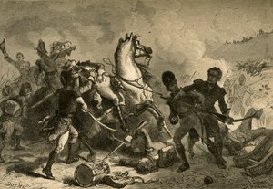 Batalla de Nueva Orleans - Muerte del General Pakenham, 1878. de Albert Bobbett