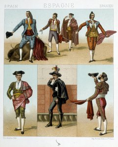 Traje de torero en España - en “El traje antiguo e histórico” de Racinet de Albert Charles August Racinet