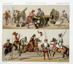 Guerreros en el siglo XVI - en “El traje histórico” de Racinet