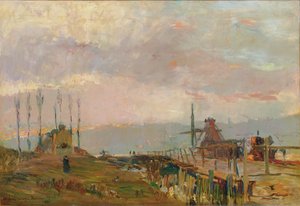 El puente rústico cerca de Rouen de Albert Charles Lebourg