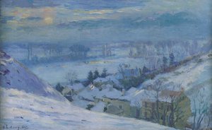 El pueblo de Herblay bajo la nieve, 1895 de Albert Charles Lebourg